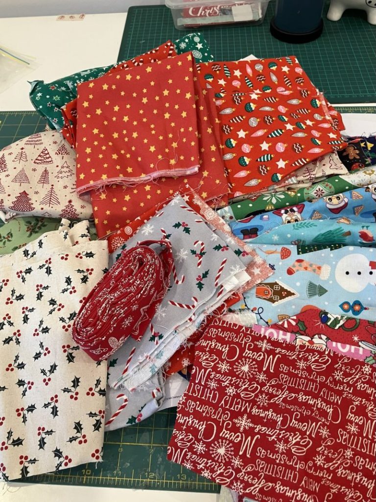 Christmas fabric stash