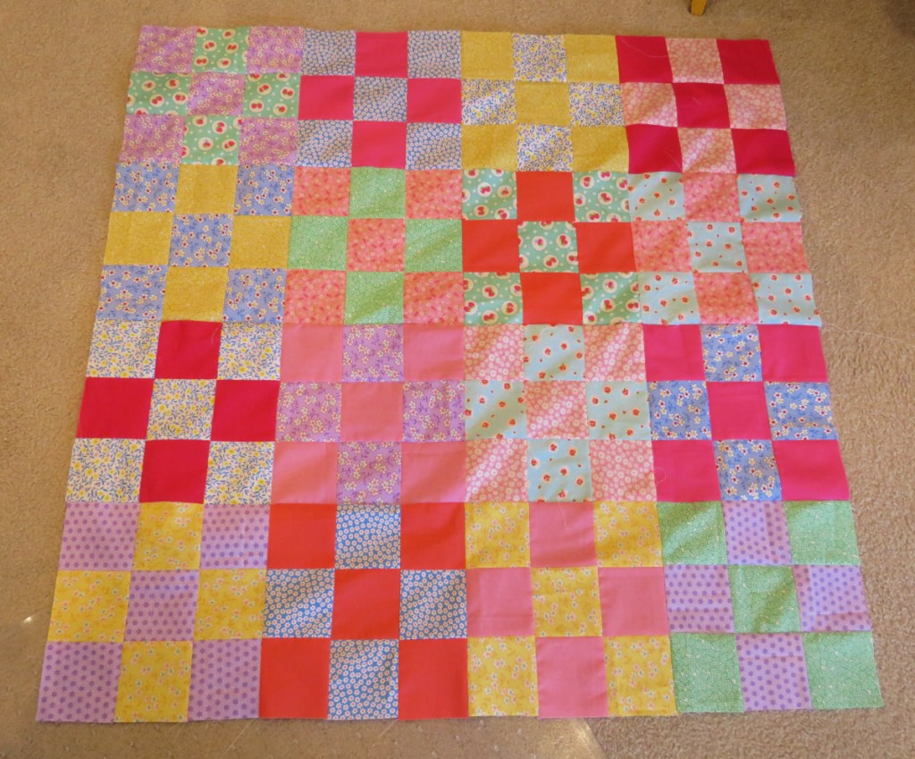 nine patch blocks joined
