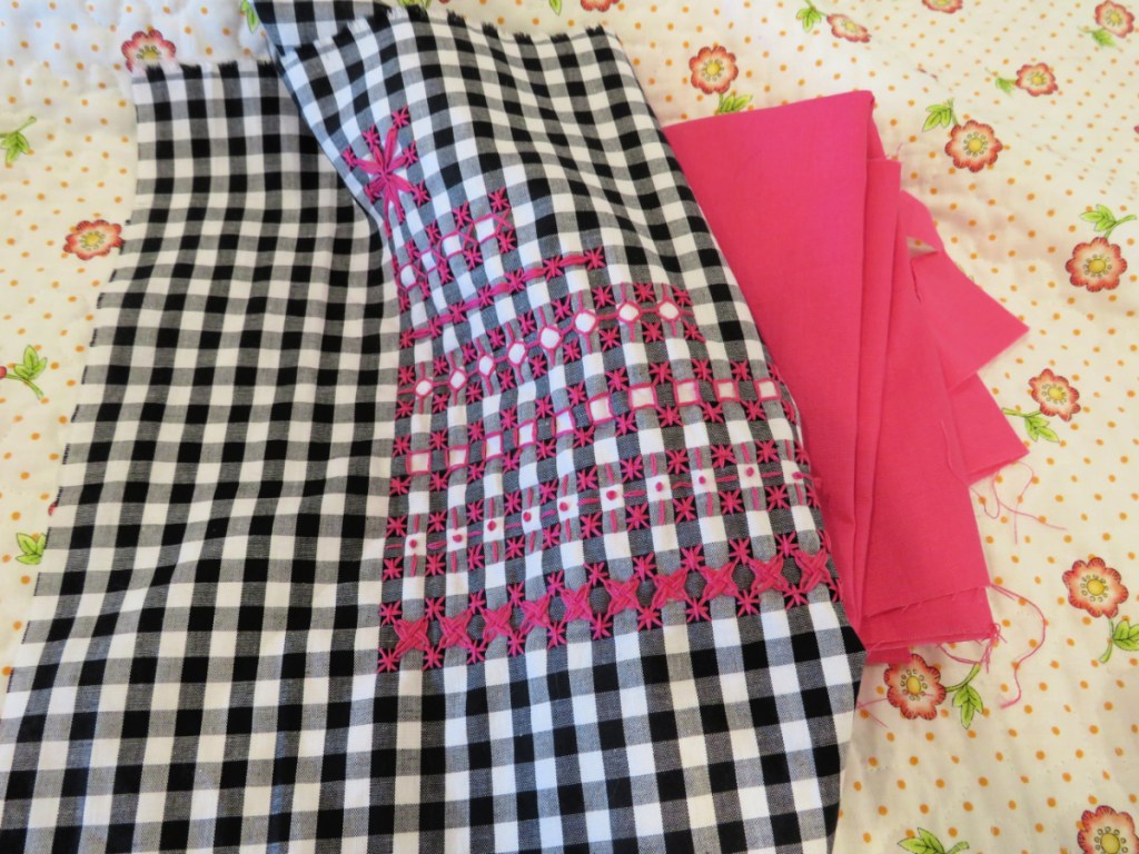 Chicken Scratch bag fabric